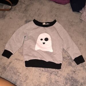 Adorable Ghost Sweatshirt with Black Accents